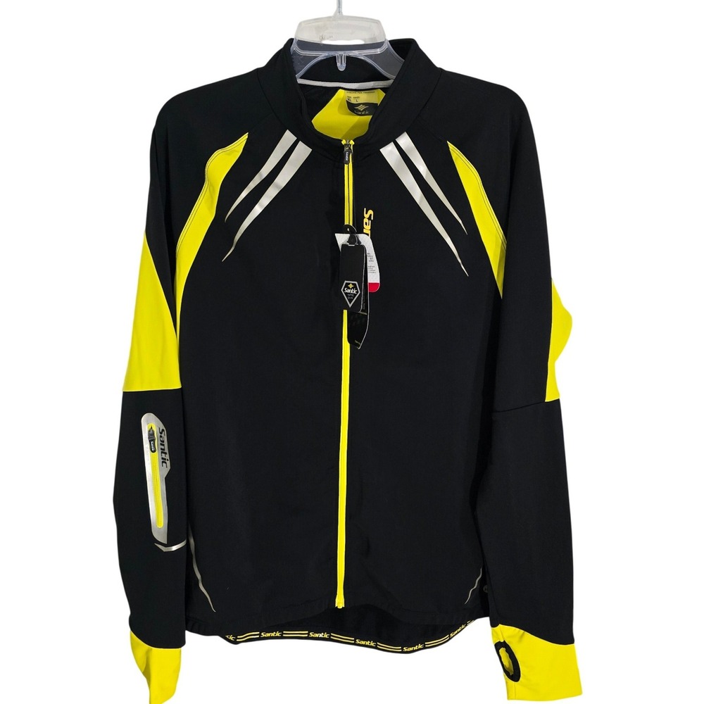Santic Mens Cycling‎ Jacket Bike Fleece Thermal Bicycle Riding Sleeve Jersey XL